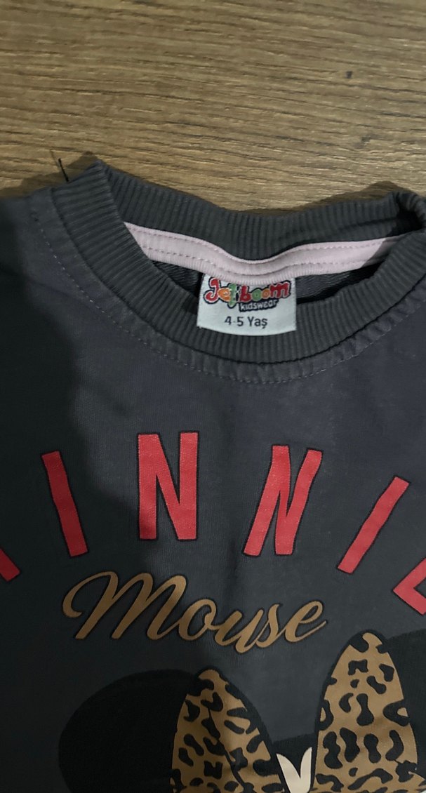 Kız Çocuk Kahverengi Leopar Desenli Sweatshirt ve Pantolon - Görsel 5