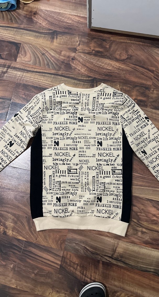 Baskılı Erkek Sweatshirt Pamuklu Rahat Kesim - Görsel 2