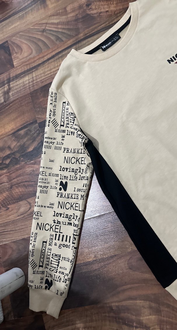 Baskılı Erkek Sweatshirt Pamuklu Rahat Kesim - Görsel 4