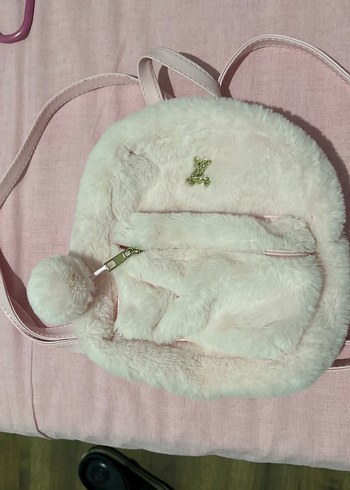 Peluş Detaylı Pembe çocuk Sırt Çantası
