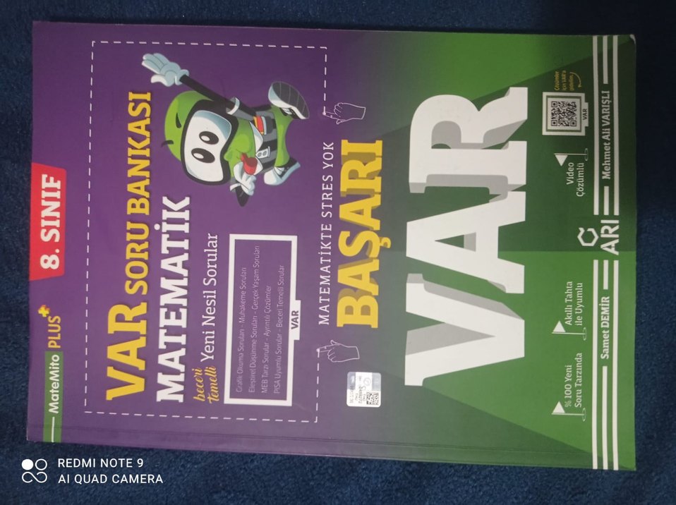 8. Sınıf VAR Matematik Soru Bankası - Görsel 2