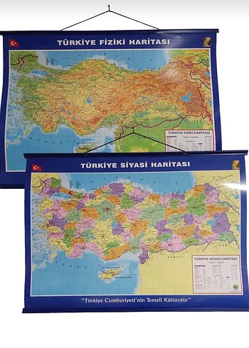 Türkiye ve Dünya Fiziki ve Siyasi Haritaları