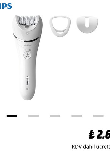 PHILIPS BRE700/05 Islak ve Kuru Epilasyon Cihazı - Görsel 3