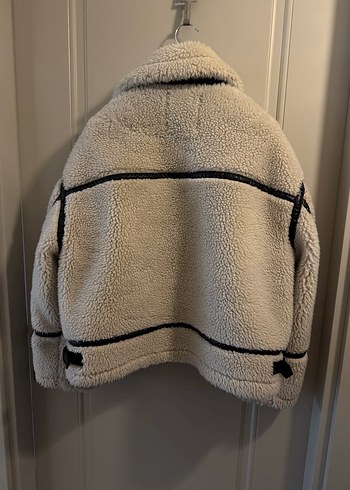 Zara Bej Kadın Midi Peluş Kaban - Görsel 3