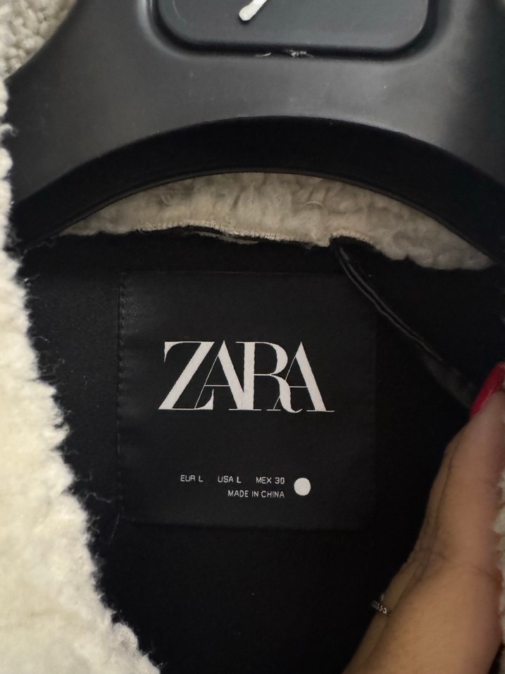 Zara Bej Kadın Midi Peluş Kaban - Görsel 2