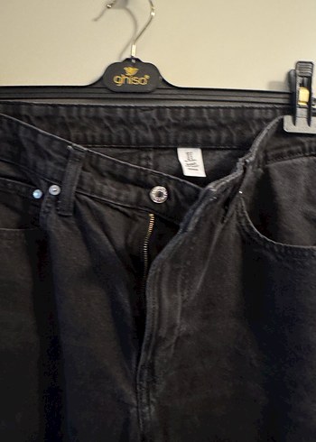 Hm Kadın Siyah Bol Kesim Kot Pantolon - Görsel 3