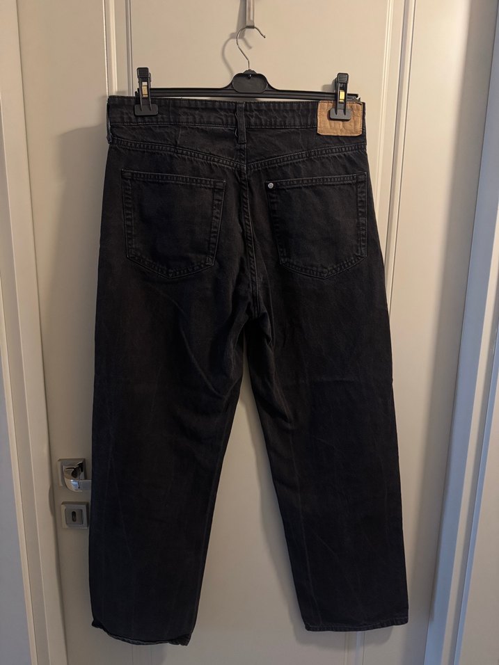 Hm Kadın Siyah Bol Kesim Kot Pantolon - Görsel 5