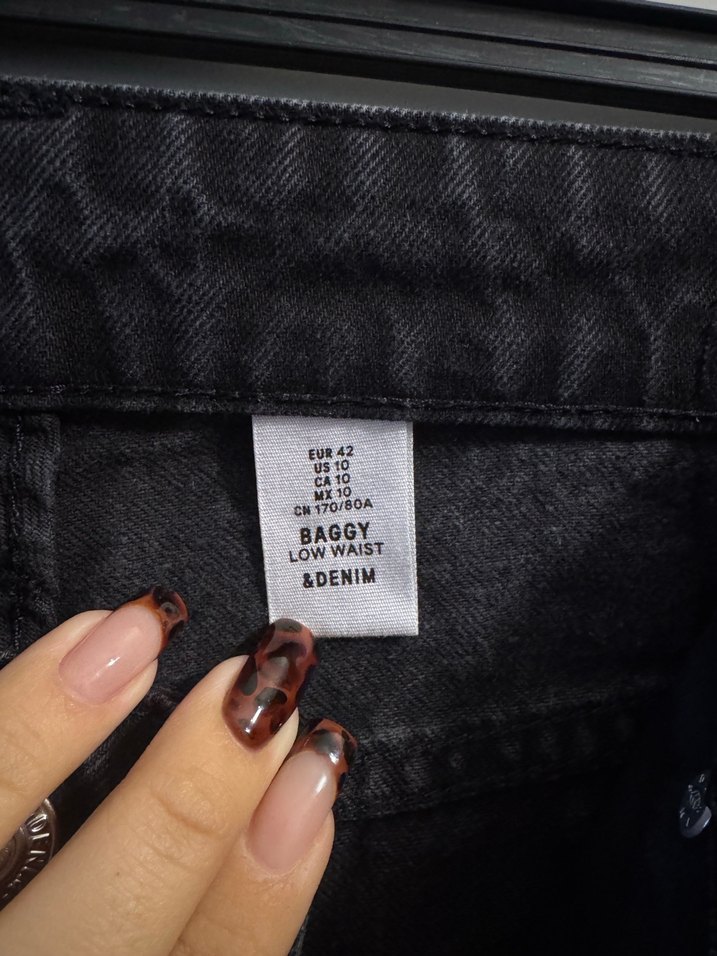 Hm Kadın Siyah Bol Kesim Kot Pantolon - Görsel 2