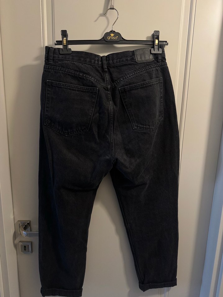 Pull and bear Siyah kadın pantalon - Görsel 4