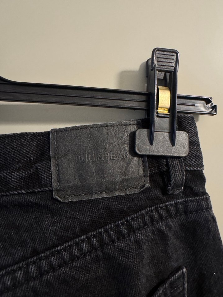 Pull and bear Siyah kadın pantalon - Görsel 5