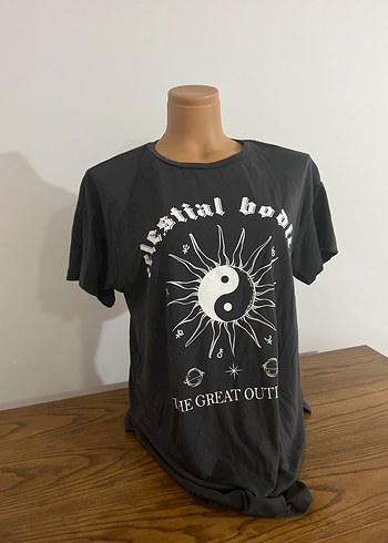 Gri Baskılı Kısa Kollu defactoTişörtü - Görsel 2