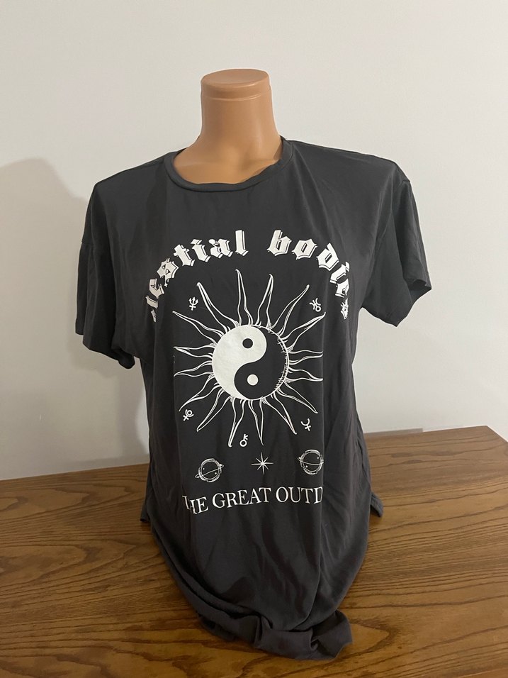 Gri Baskılı Kısa Kollu defactoTişörtü - Görsel 3