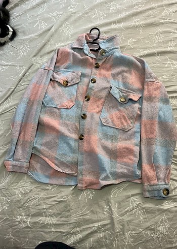 Renkli Tie-Dye Uzun Kollu Düğmeli Kadın Gömlek