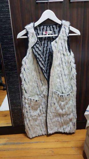 Koton tüylü yelek