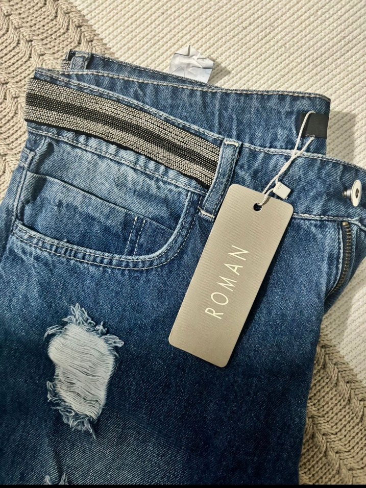 Kadın Mavi Düşük Bel Denim Pantolon — görsel 2/5