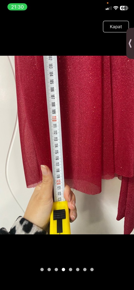 Kırmızı simli abiye - Görsel 4