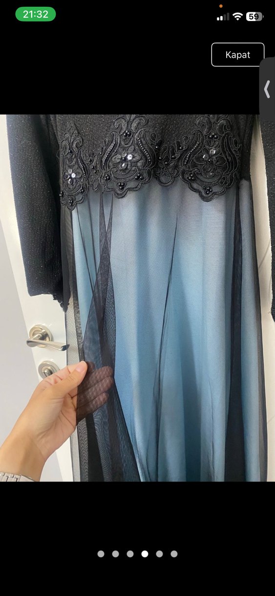 Tesettür simli abiye - Görsel 4