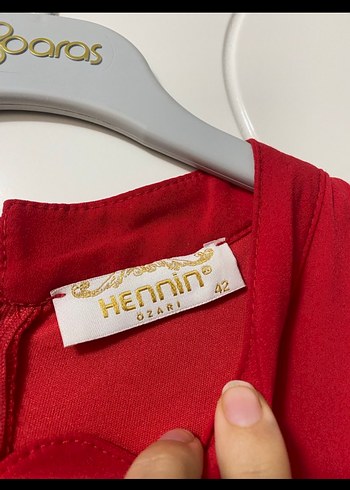 Kırmızı Uzun tesettür elbise - Görsel 2