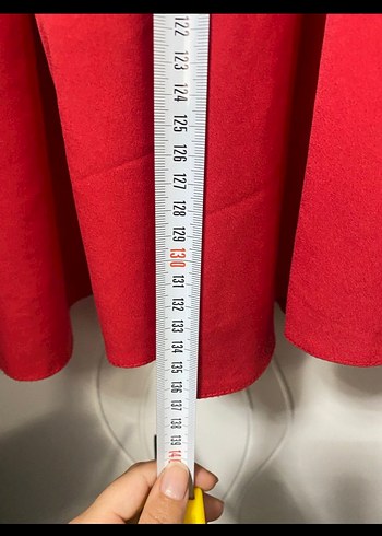 Kırmızı Uzun tesettür elbise - Görsel 3