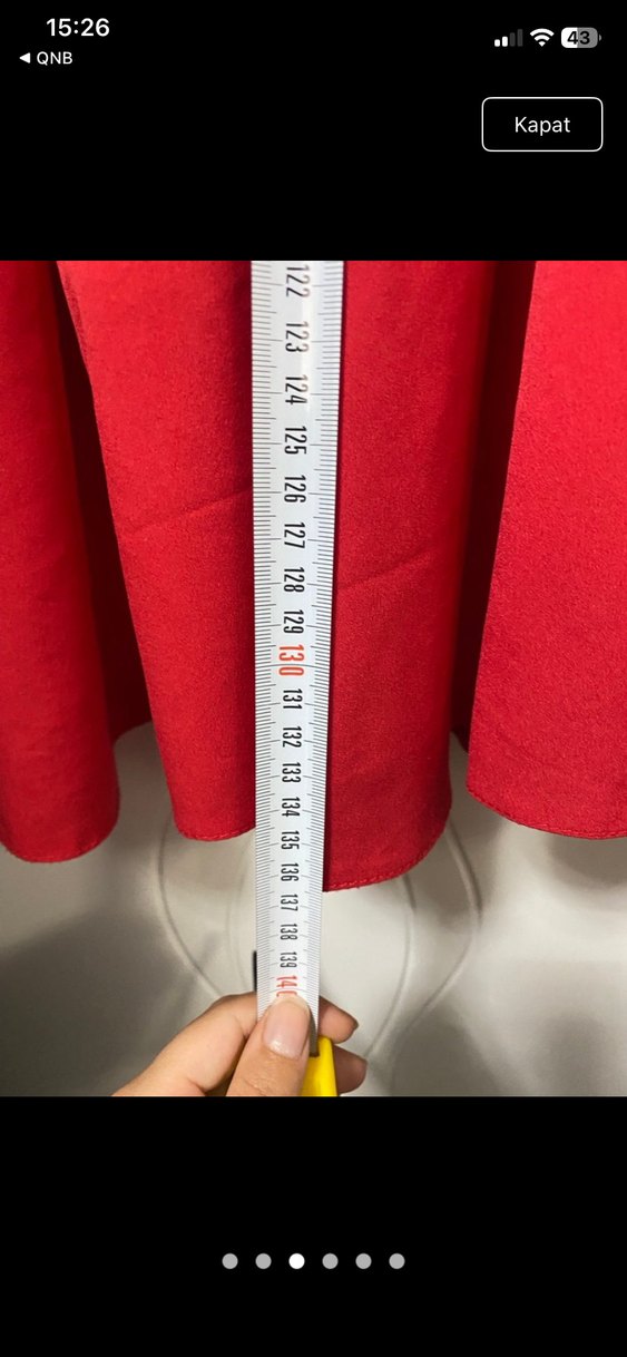 Kırmızı Uzun tesettür elbise - Görsel 3