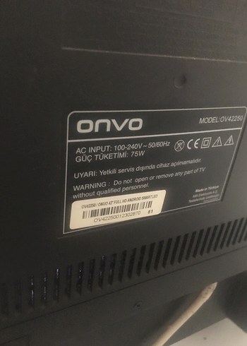 Siyah Onvo tv - Görsel 3