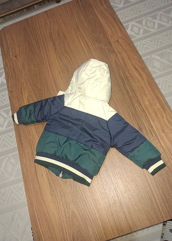 Mavi Kürklü Erkek Çocuk Mont - Görsel 2