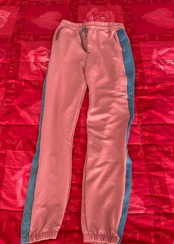 Kadın Pembe Rahat Jogger Eşofman Altı L beden