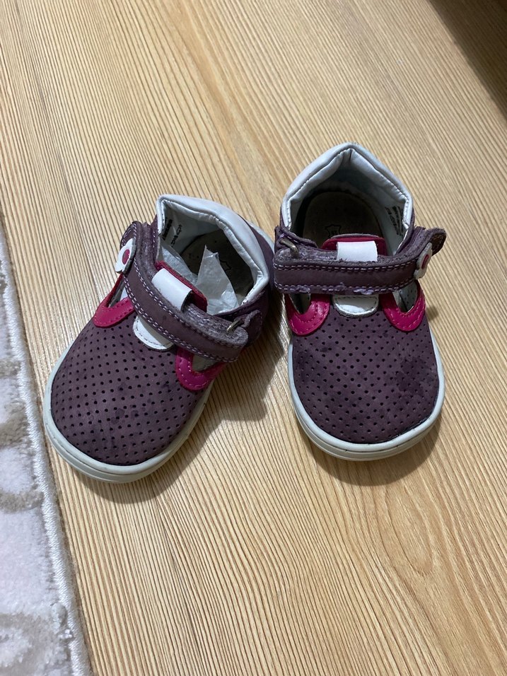 Mor Cırtcırtlı Kız Bebek İlk Adım Ayakkabısı - Görsel 2