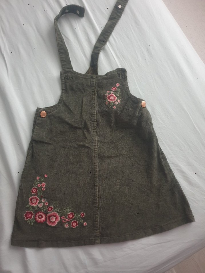 Nakışlı Kız Çocuk Hippi Elbise - Görsel 2