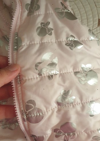 Kız Çocuk Pembe Nakışlı Fermuarlı Yelek - Görsel 2