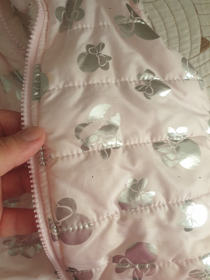 Kız Çocuk Pembe Nakışlı Fermuarlı Yelek - Görsel 2