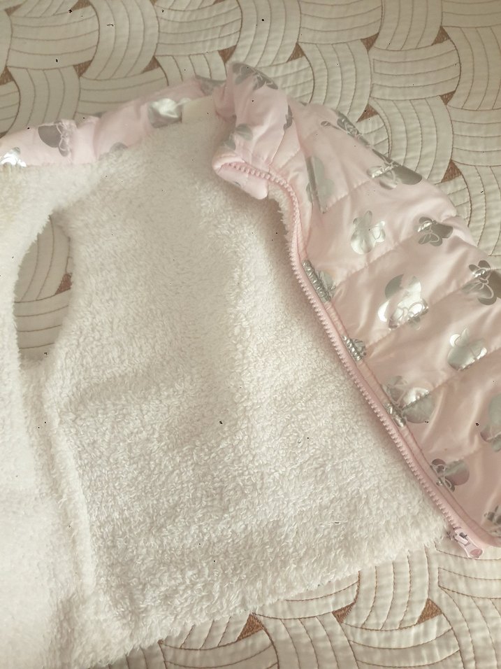 Kız Çocuk Pembe Nakışlı Fermuarlı Yelek - Görsel 3