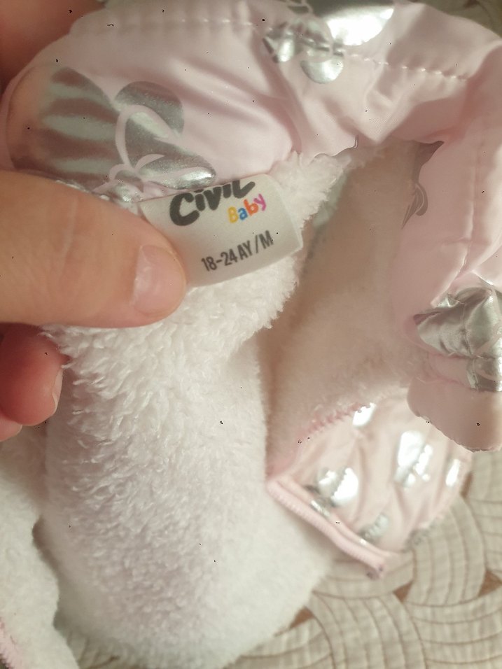 Kız Çocuk Pembe Nakışlı Fermuarlı Yelek - Görsel 4