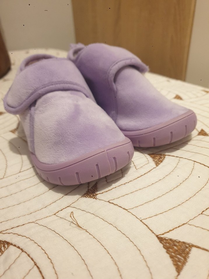 Kız Çocuk Mor Sıcak Ev Ayakkabisi panduf - Görsel 2
