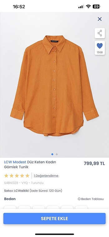 Lcw Keten Tunik