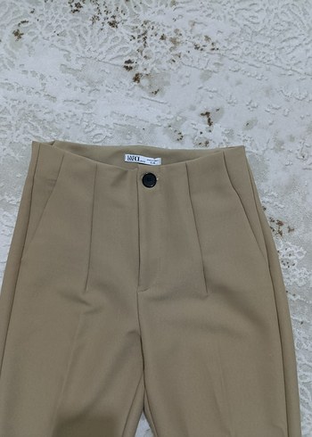 KAROL marka bej Düğmeli Kadın Kumaş Pantolon