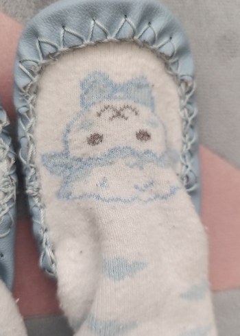 Çocuk Bohem Gri Triko Sıcacık Ev Terliği - Görsel 3