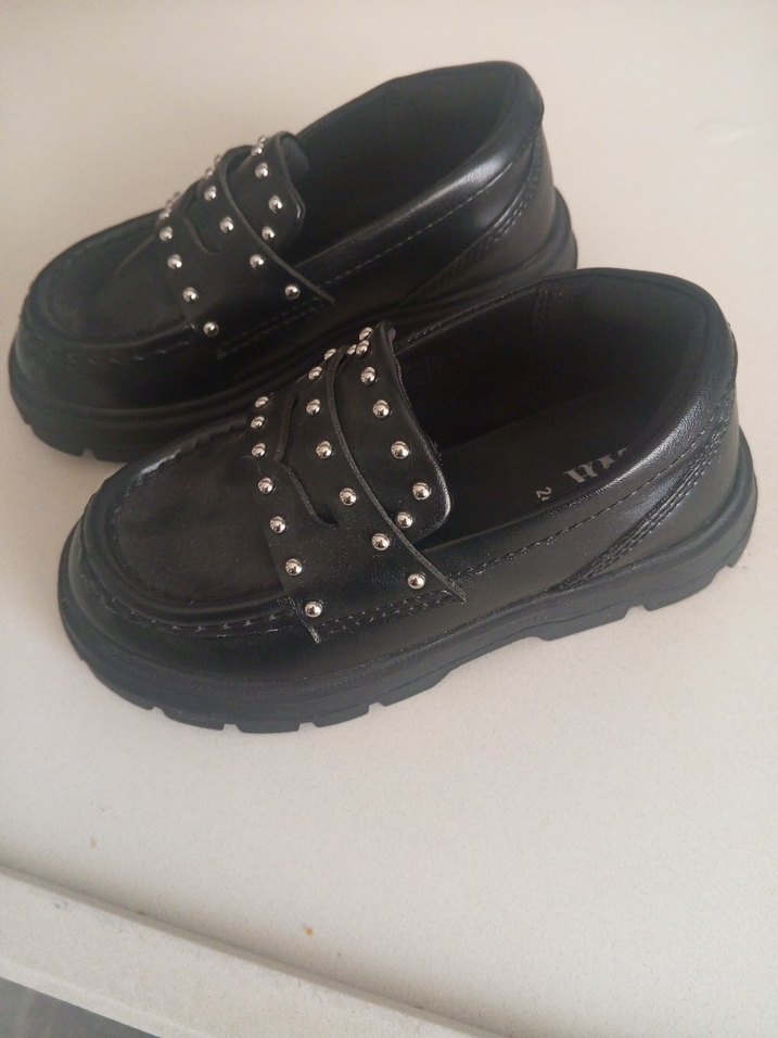 Siyah Tokalı Rock Punk Erkek Çocuk Loafer - Görsel 2