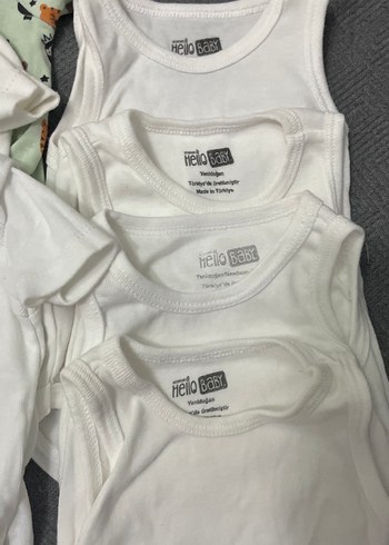 Bebek Erkek Kısa Kollu Pamuklu Body sıfır kollu yenıdogan zıbın - Görsel 2