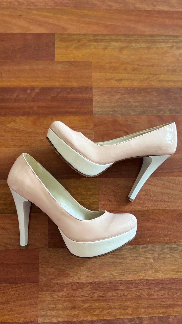 Pembe Platform Topuklu Kadın Ayakkabı - Görsel 3