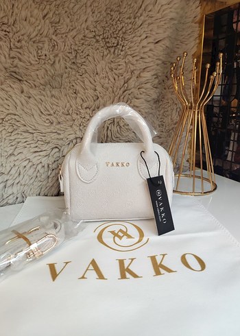 Vakko Beyaz Mini Speedy Çanta