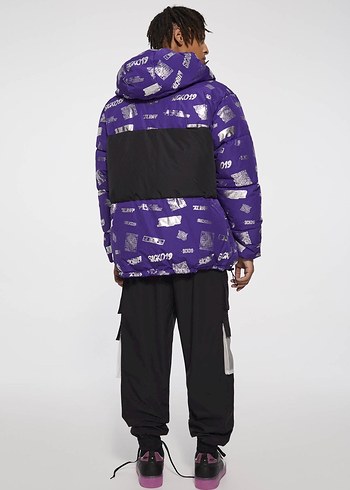 xl Beden mor Renk Pull&Bear x Sicko19 Özel Koleksiyon Mont