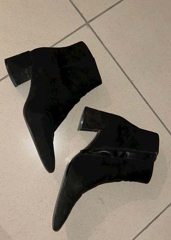 Mango Siyah Süet Topuklu Kadın Bot - Görsel 3