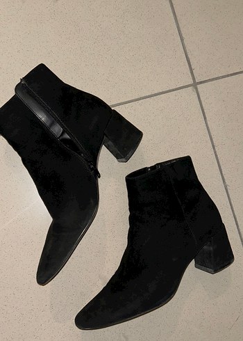 Mango Siyah Süet Topuklu Kadın Bot - Görsel 4
