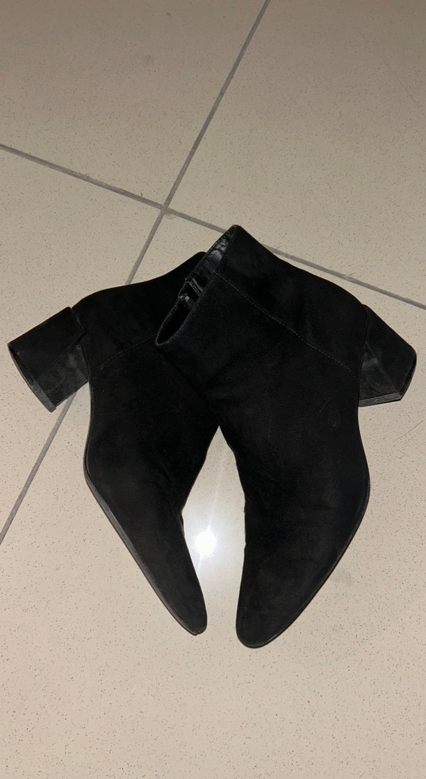 Mango Siyah Süet Topuklu Kadın Bot - Görsel 2