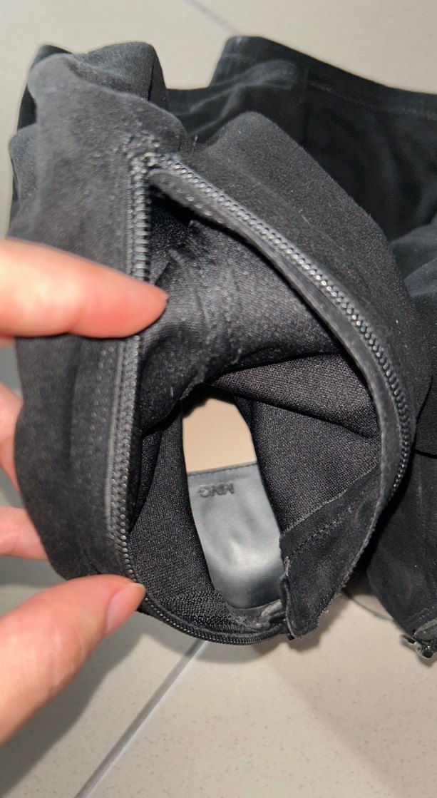 Siyah Süet Dizüstü Çorap Çizme - Görsel 3