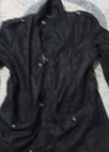 Düğmeli Siyah Erkek Sokak Stili Ceket - Görsel 3