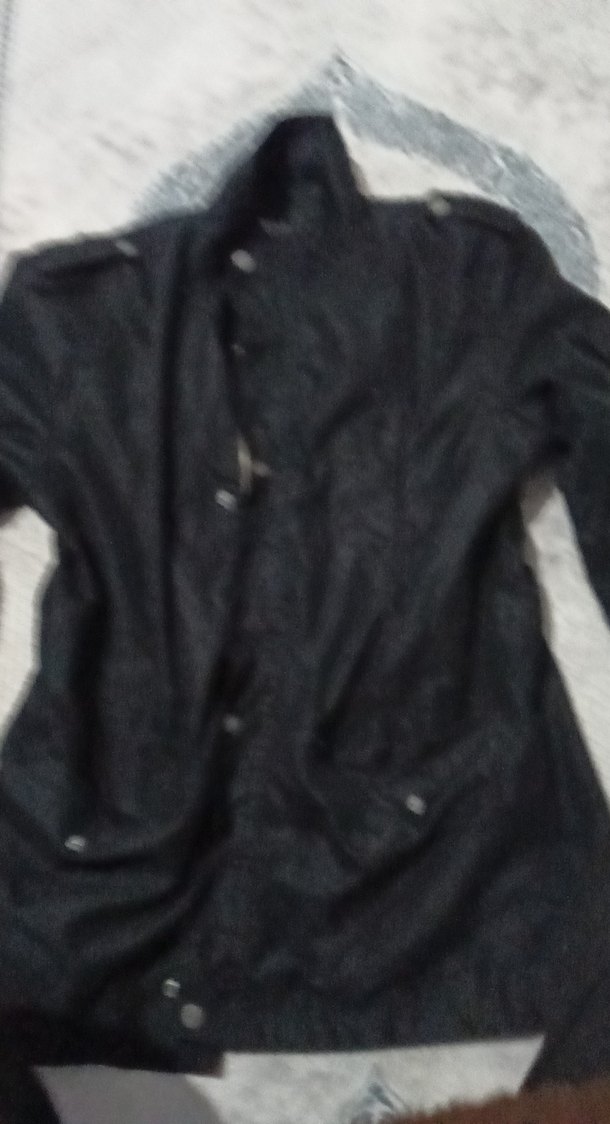 Düğmeli Siyah Erkek Sokak Stili Ceket - Görsel 3