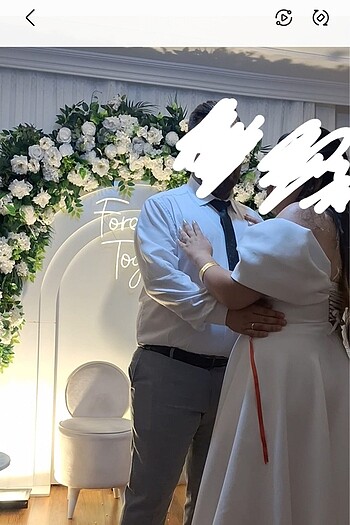 40 Beden beyaz Renk Nişan söz nikah elbisesi