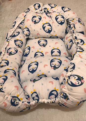 BabyJem Penguen Desenli Bebek Yatağı
